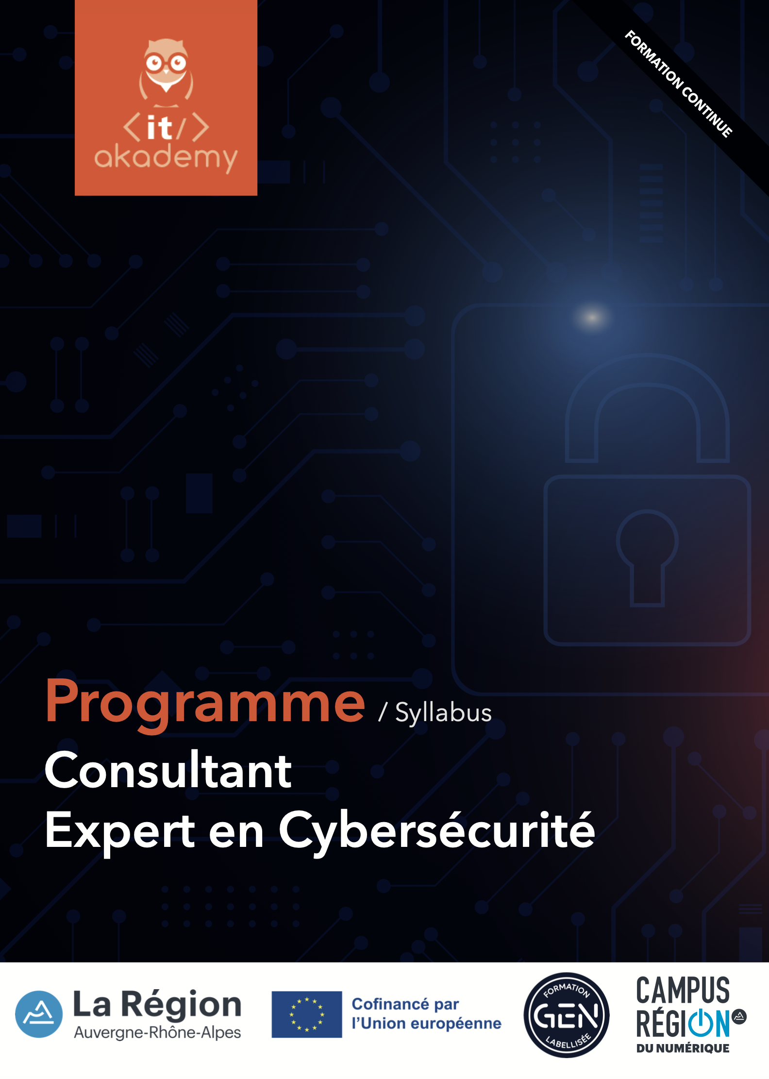 Couverture de la plaquette de présentation pour la formation Développeur Full Stack
